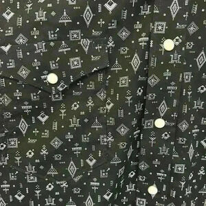 PANHANDLE ROUGH STOCK MEN'S PONTERESINA ANTIOUE PRINT WESTERN SNAP SHIRT Sm